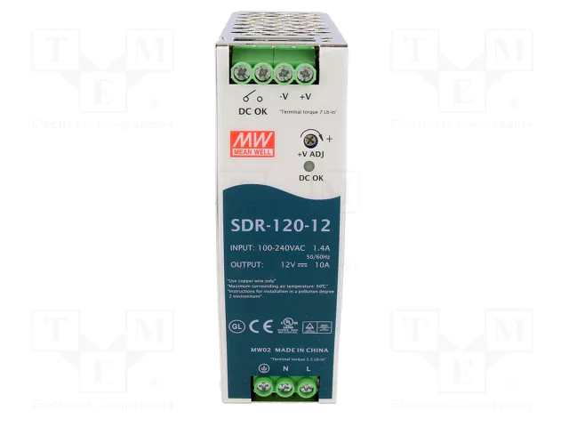 MEAN WELL SDR-120-12 120W 12VDC
