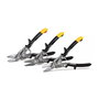Toughbuilt Juego de 3 Tijeras Cortachapa Corte Izquierdo, Derecho y Recto para Acero Inoxidable 22/Cal. Frío 18 con Mecanismo de Resorte
