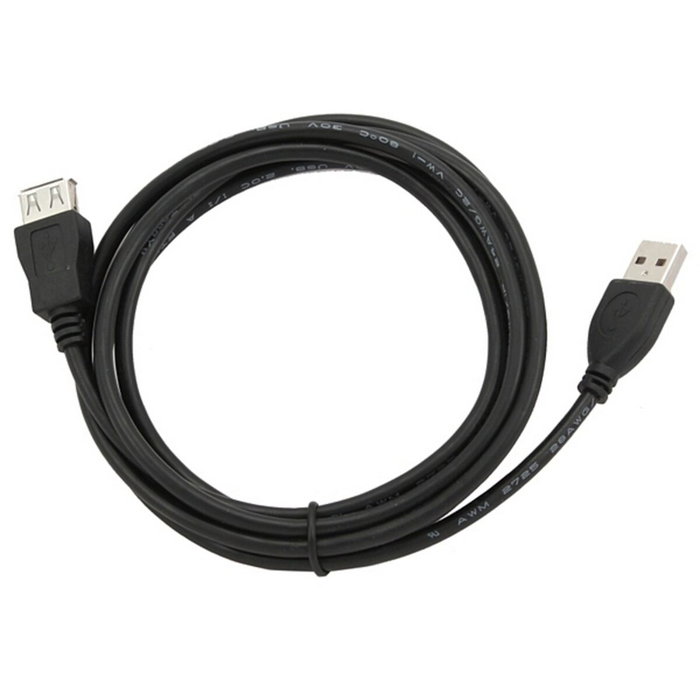GEMBIRD Cable de Extensión USB 2.0 A/A 1,8m Negro CCP-USB2-AMAF-6