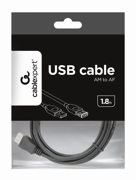 Gembird Cable de Extensión USB 2.0 de 1,8 m Tipo A-A Negro Gembird Cable de Extensión USB 2.0 de 1,8 m Tipo A-A Negro