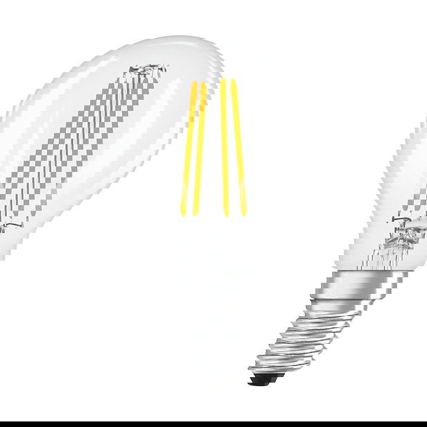 OSRAM LED Classic Filament P 3.4W E14 Transparente - Equivalente 40W, Luz Blanco Cálido 2700K, 470 Lúmenes, Forma A