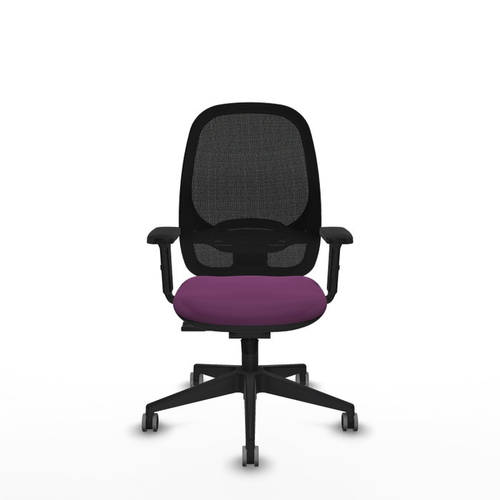 PIQUERAS Y CRESPO Silla de oficina Cilanco con mecanismo Sincro, Morado y Negro