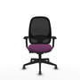 PIQUERAS Y CRESPO Silla de oficina Cilanco con mecanismo Sincro, Morado y Negro
