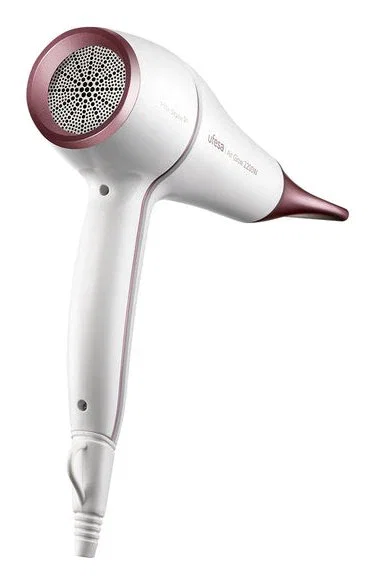 Ufesa Air Sonic Secador de Pelo Profesional 2200W con Motor AC, 2 Velocidades y 3 Temperaturas, Función Aire Frío, Incluye Concentrador y Difusor, Color Rosa y Blanco, Ref. 60306078