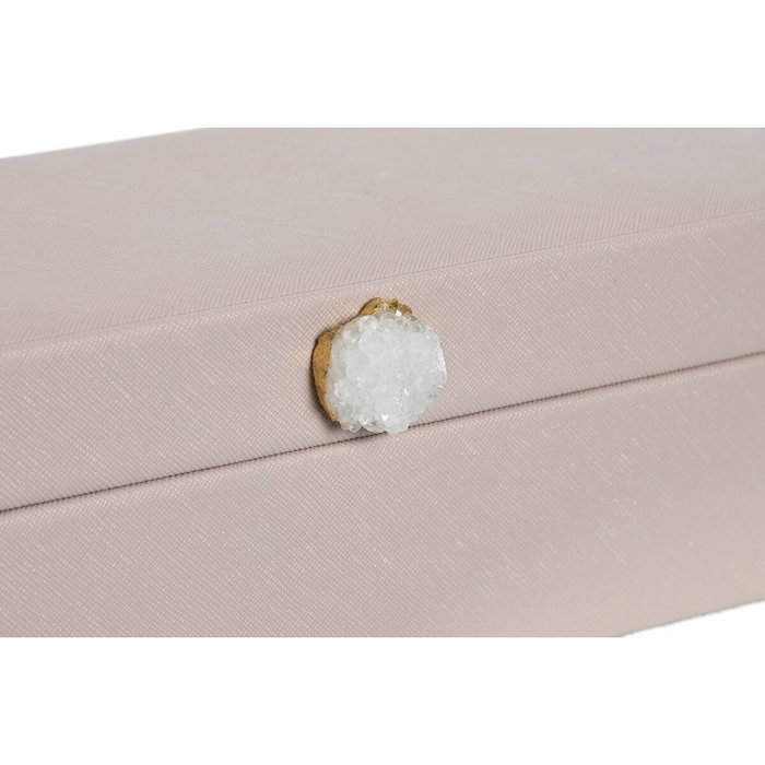 DKD Home Decor Joyero PU Rosa Palo