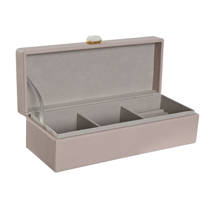 DKD Home Decor Joyero PU Rosa Palo