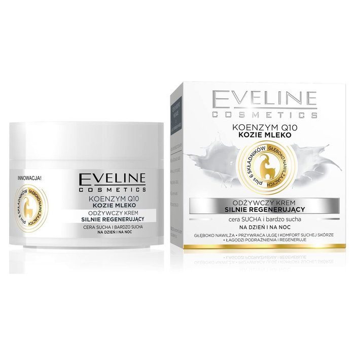 Eveline Crema Facial Regenerativa de Día y Noche con Leche de Cabra 50ml