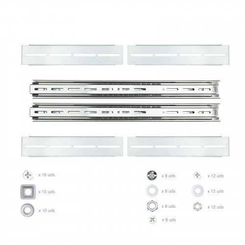 Nanocable 10.21.4218 Guías Laterales Telescópicas para Caja Rack de 19" Plata Nanocable 10.21.4218 Guías Laterales Telescópicas para Caja Rack de 19" Plata