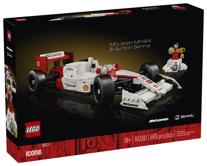 LEGO Icons McLaren MP4/4 y Ayrton Senna, Set de Maquetas de Coches LEGO Icons McLaren MP4/4 y Ayrton Senna, Set de Maquetas de Coches