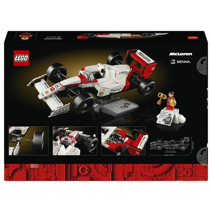 LEGO Icons McLaren MP4/4 & Ayrton Senna 10330, Set de Maqueta de Coche para Adultos