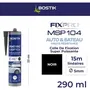 Bostik MSP 104 Sellador Adhesivo para Automoción y Náutica, Resistente a la Intemperie y Agua de Mar, Negro, 290 ml
