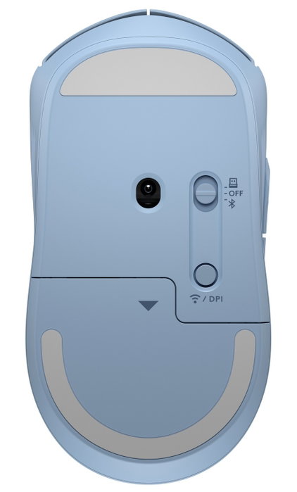 HP 400 Quiet Ratón Inalámbrico Azul, Bluetooth/RF 2.4GHz, 6000dpi, 5 Botones