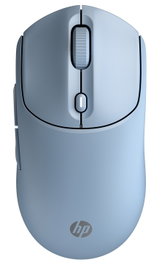 HP 400 Quiet Ratón Inalámbrico Azul, Bluetooth/RF 2.4GHz, 6000dpi, 5 Botones