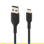 Belkin CAB001bt0MBK Cable USB-C a USB-A 15 cm Negro - Boost Charge, Carga Rápida y Transferencia de Datos, Conectores Rectos, Compacto y Duradero