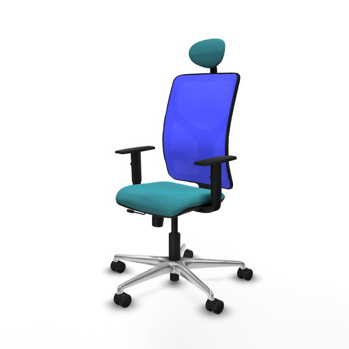 PIQUERAS Y CRESPO Silla de oficina Motilla con mecanismo Sincro/Traslack en Turquesa y Azul PIQUERAS Y CRESPO Silla de oficina Motilla con mecanismo Sincro/Traslack en Turquesa y Azul