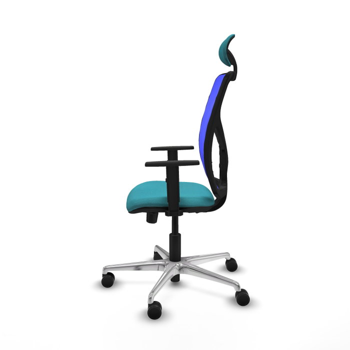 PIQUERAS Y CRESPO Silla de oficina Motilla con mecanismo Sincro/Traslack en Turquesa y Azul PIQUERAS Y CRESPO Silla de oficina Motilla con mecanismo Sincro/Traslack en Turquesa y Azul