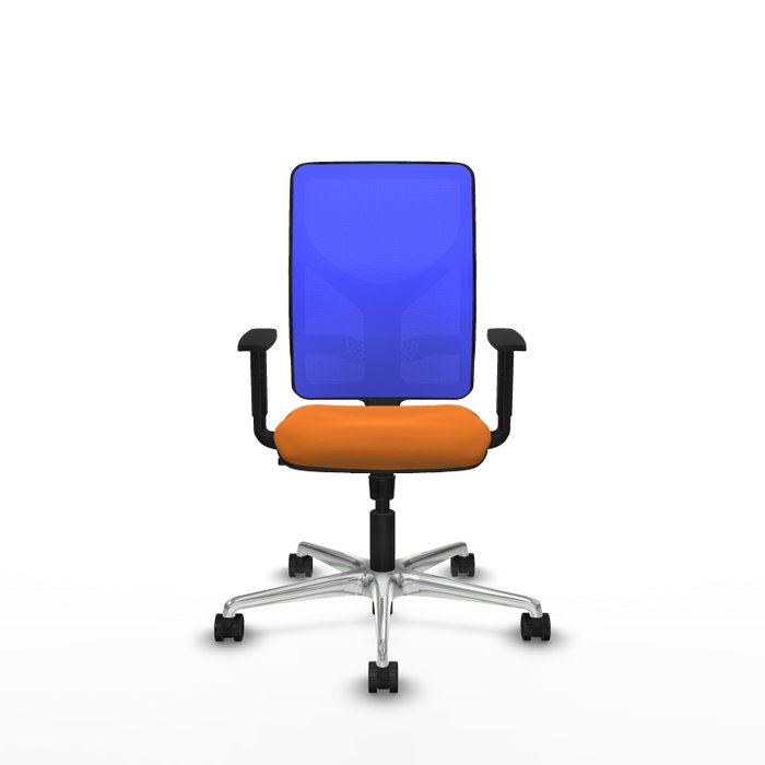 PIQUERAS Y CRESPO Silla de oficina Motilla con mecanismo Sincro, Naranja y Azul PIQUERAS Y CRESPO Silla de oficina Motilla con mecanismo Sincro, Naranja y Azul