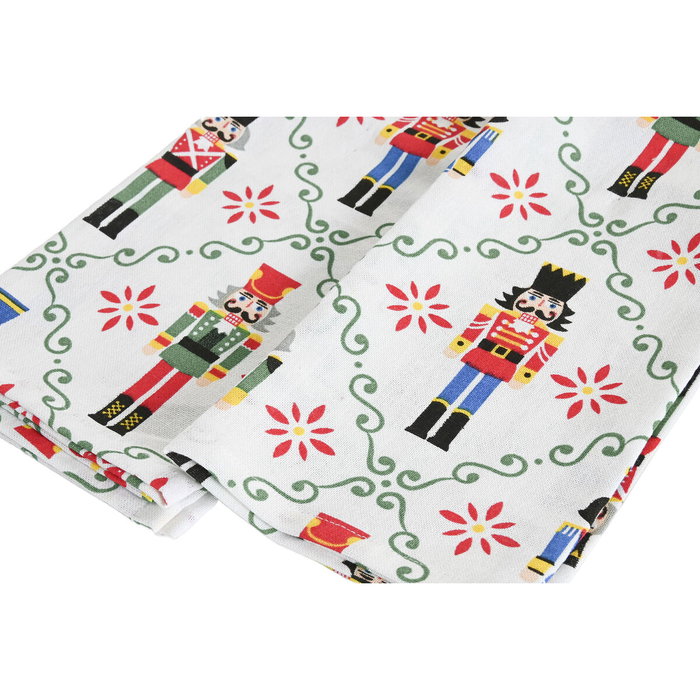 DKD Home Decor Set de 3 Paños de Algodón Rojo, Verde y Beige