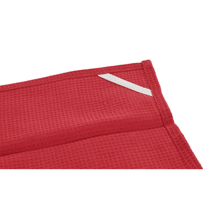 DKD Home Decor Set de 3 Paños de Algodón Rojo, Verde y Beige
