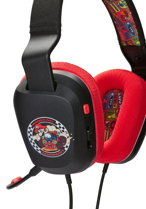 PowerA Auriculares Estéreo con Cable Mario Kart para Nintendo Switch, Negro y Rojo PowerA Auriculares Estéreo con Cable Mario Kart para Nintendo Switch, Negro y Rojo