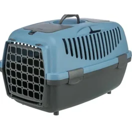 Trixie TRI4011905398228 Caja de Transporte Capri 2 Reciclada XS/S 37x34x55 cm Gris Oscuro/Azul