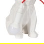 Lámpara Mesa Perro Blanco Poliresina 18,50 X 13 X 26 cm