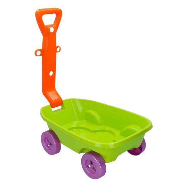 Color Baby Vagoneta de playa de 40 cm con pala, rastrillo, regadera y 5 moldes Color Baby Vagoneta de playa de 40 cm con pala, rastrillo, regadera y 5 moldes