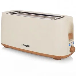 Princess 142411 Tostadora de 2 ranuras largas, 1400W, Beige