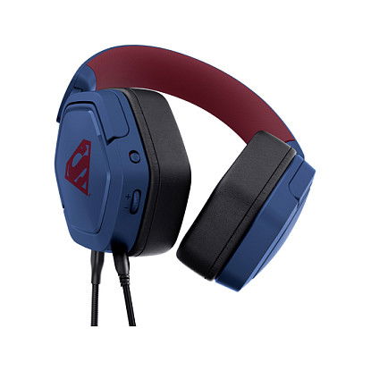 Trust GXT492SM Carus Auriculares Gaming Diadema Alámbrico con Micrófono Extraíble - Circumaural, 20-20000 Hz, Azul y Rojo, PC, Mac, Android, iOS