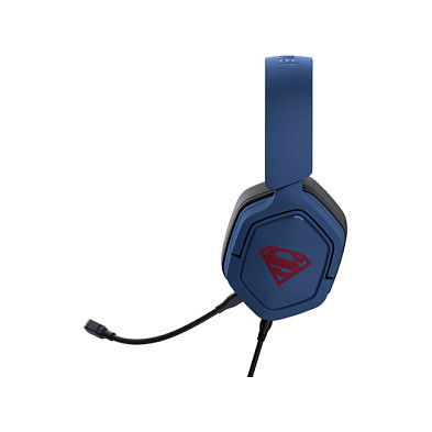 Trust GXT492SM Carus Auriculares Gaming Diadema Alámbrico con Micrófono Extraíble - Circumaural, 20-20000 Hz, Azul y Rojo, PC, Mac, Android, iOS