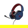 Trust GXT492SM Carus Auriculares Gaming Diadema Alámbrico con Micrófono Extraíble - Circumaural, 20-20000 Hz, Azul y Rojo, PC, Mac, Android, iOS