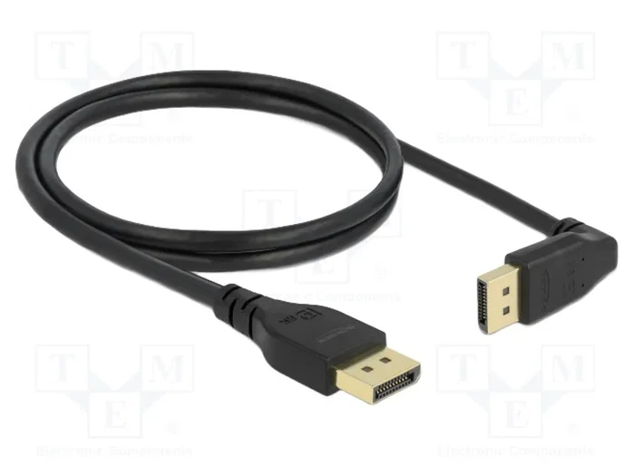 DeLOCK Cable DisplayPort 8K 60Hz 1m con Conector Angular 90° hacia arriba