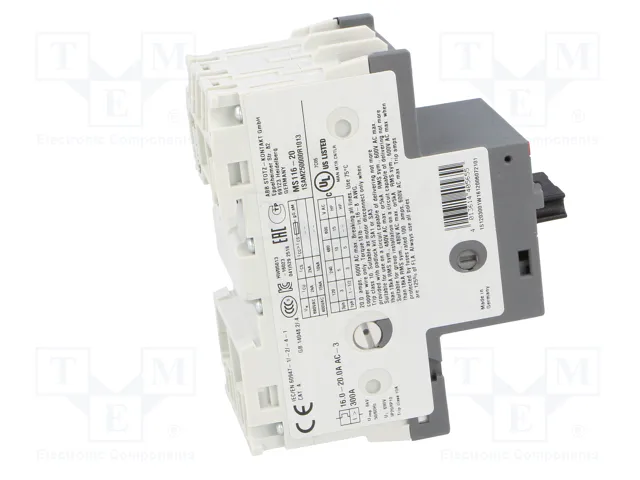 ABB MS116-20 Interruptor motorizado 9kW 208÷690VAC