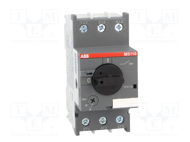 ABB MS116-20 Interruptor motorizado 9kW 208÷690VAC
