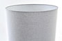 DKD Home Decor Lámpara de sobremesa de cerámica y poliéster Blanco y Gris