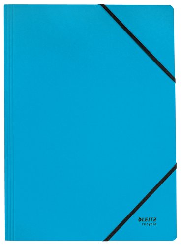 Leitz Recycle Carpeta de Cartón con Gomas Azul A4