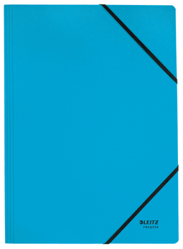Leitz Recycle Carpeta de Cartón con Gomas Azul A4
