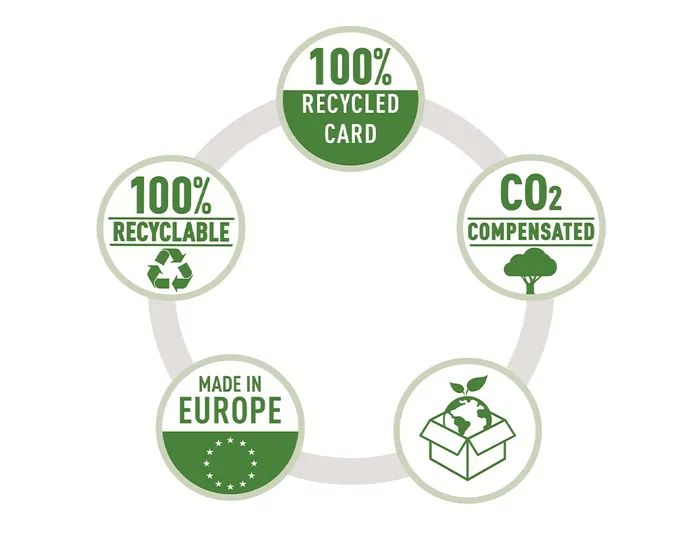 Leitz Carpeta Recycle con Gomas DIN A4, Cartón Reciclable 100% Color Azul