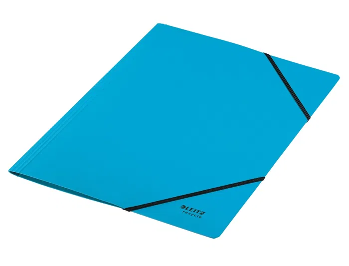 Leitz Carpeta Recycle con Gomas DIN A4, Cartón Reciclable 100% Color Azul