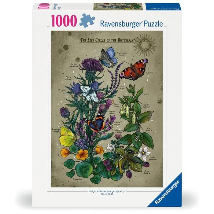 Ravensburger El Círculo de la Vida de la Mariposa Puzzle 1000 Piezas RAV1743574232458 Multicolor Edades 14+