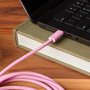Apple Beats Cable trenzado de USB-C a USB-C de 240 W (3 m) - Rosa Eléctrico