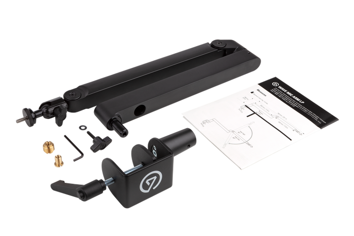 Elgato Wave Mic Arm LP Brazo Articulado para Microfono Estudio y Streaming 10AAW9901 - Perfil Bajo, Ranuras Ocultas para Cables, Carga hasta 2 kg, Abrazadera para Escritorio