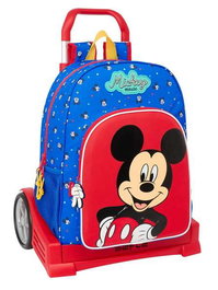 Mochila Escolar con Ruedas Mickey Mouse Clubhouse Good day Azul 33 x 42 x 14 cm