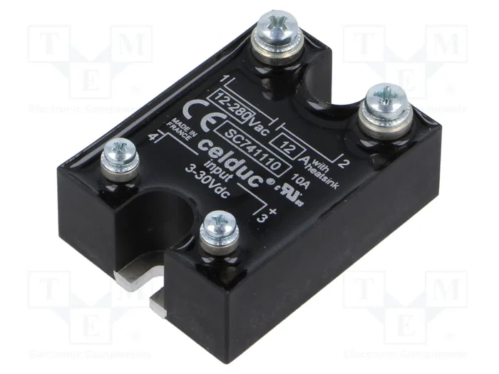 CELDUC Relé de semiconductor monofásico SC7 12A 12-280VAC CELDUC Relé de semiconductor monofásico SC7 12A 12-280VAC