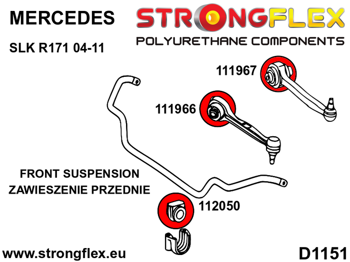 StrongFlex STF111967A Silentblock de Suspensión Delantero - Trasero Sport
