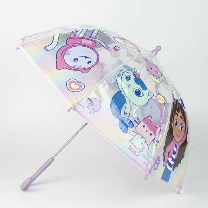 Cerdá Paraguas Manual Burbuja la Casa de Gabby 45 Cm Rosa
