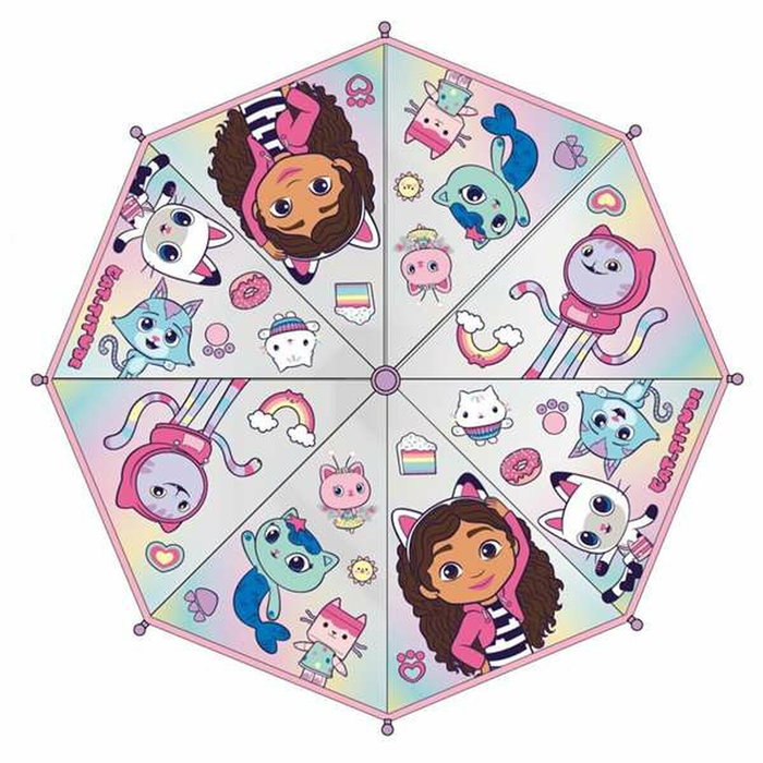 Cerdá Paraguas Manual Burbuja la Casa de Gabby 45 Cm Rosa