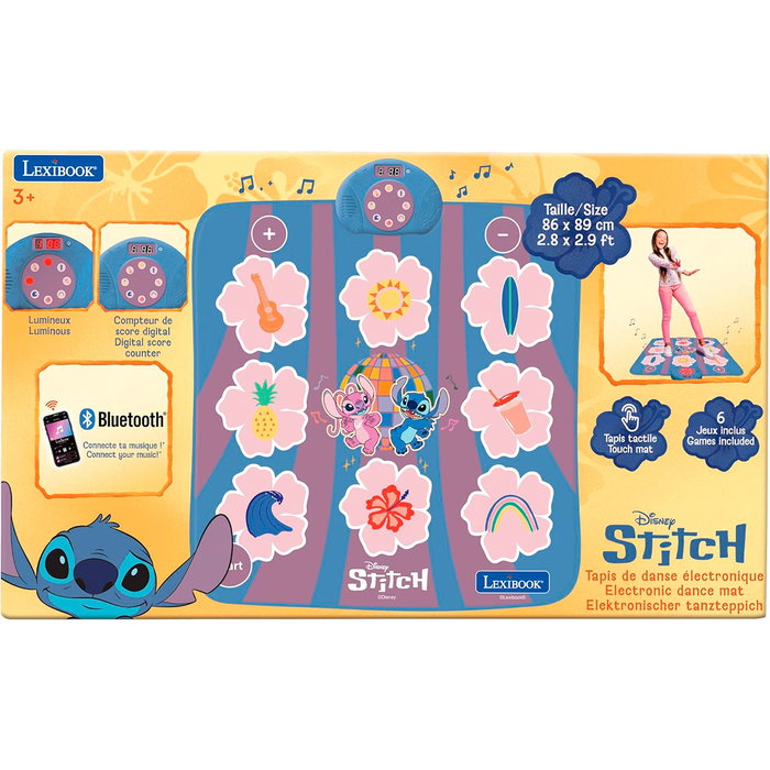 LEXIBOOK Alfombra de Baile Electrónica Disney Stitch DM10D LEXIBOOK Alfombra de Baile Electrónica Disney Stitch DM10D