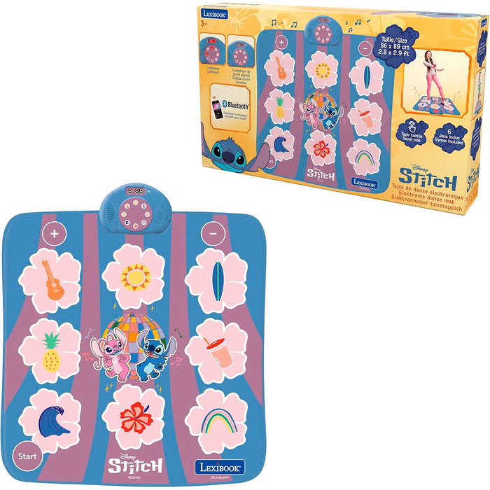 LEXIBOOK Alfombra de Baile Electrónica Disney Stitch DM10D LEXIBOOK Alfombra de Baile Electrónica Disney Stitch DM10D