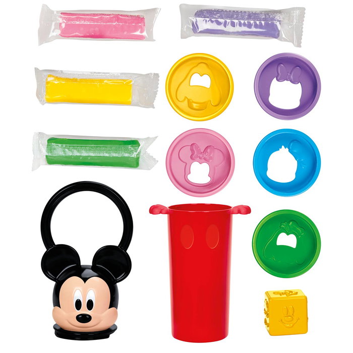 Hasbro Play-Doh Set de Juego Apila y Diviértete Disney Junior G2322 con 4 Barras de Plastilina, Mickey Mouse, para Niños +2 Años